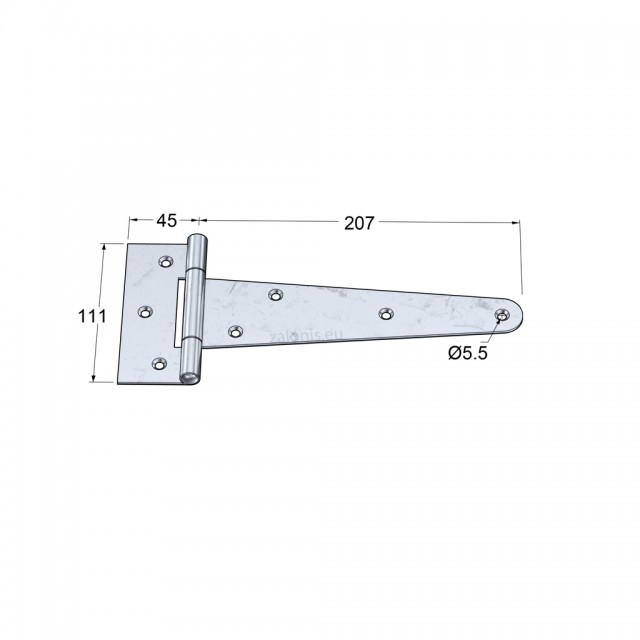 T-TYPE HINGE 200 / GALVANIZED